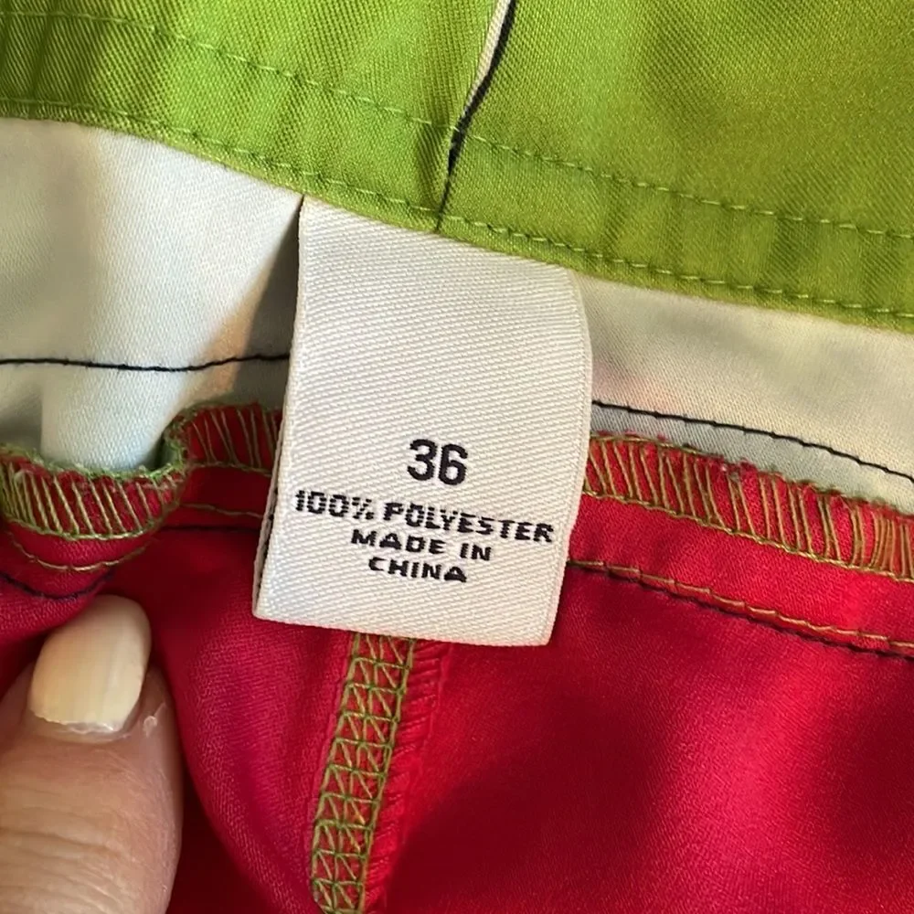 First Wave green & red tropical print board shorts swim trunks‎